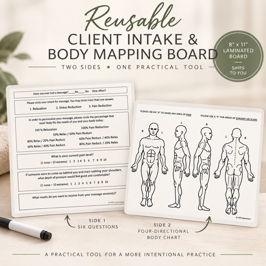 Reusable Client Intake & Body Mapping Board